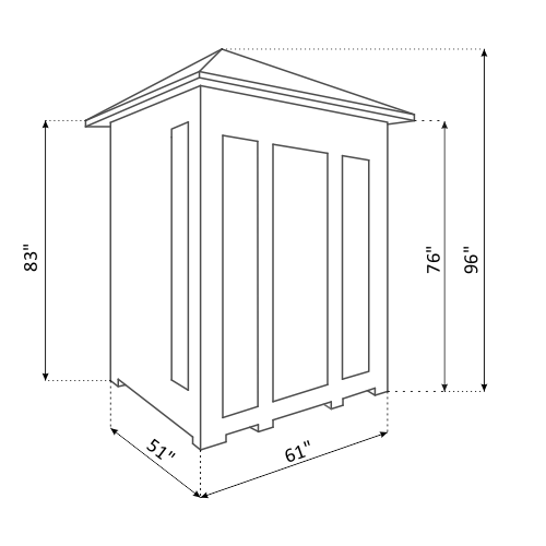 Enlighten Rustic 3 Full Spectrum Infrared Sauna