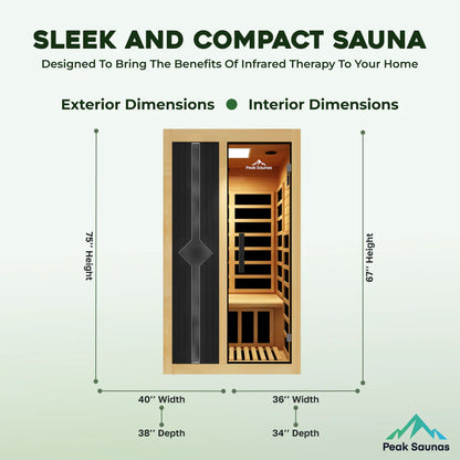 Peak Saunas Olympus 1-Person FAR Infrared Sauna