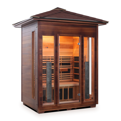 Enlighten Rustic 3 Full Spectrum Infrared Sauna
